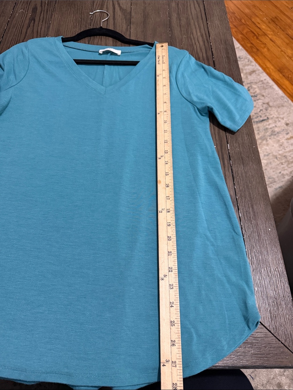 Zenana Outfitters Teal V-Neck Short Sleeve Top - Picture 8 of 9